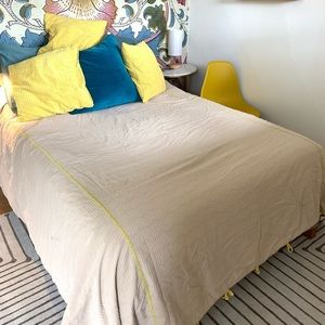 West Elm Full/Queen Embroidered Duvet Cover